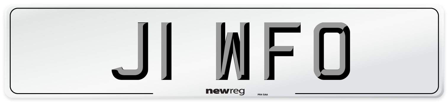 J1 WFO Number Plate from New Reg